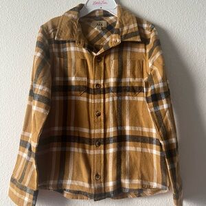 Maximus Rex Plaid Boy’s Button-Up Long Sleeve Shirt Size 6 Brand New
